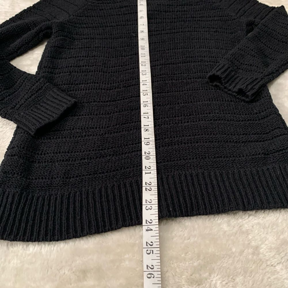 New APT 9 Womens Black Tie Tape Yarn Pullover Sweater Size Small NWT $50 - Picture 8 of 8